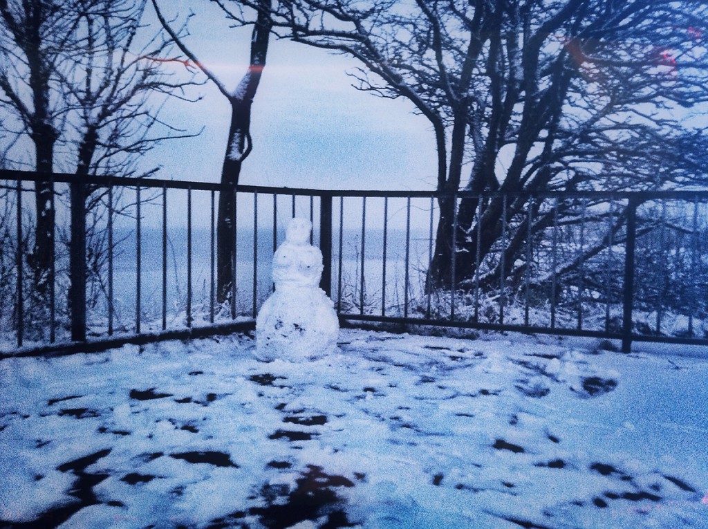 The day before yesterday we meet a snowwoman near the beach