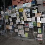 Der Bauzaun in Stuttgart am Hauptbahnhof Kopfbahnhof Nordausgang, Oktober 2011