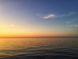 Flying over the Sea